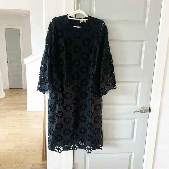 noir eyelet hutton mini dress Tuckernuck Noir Eyelet Hutton Dress Black / XS